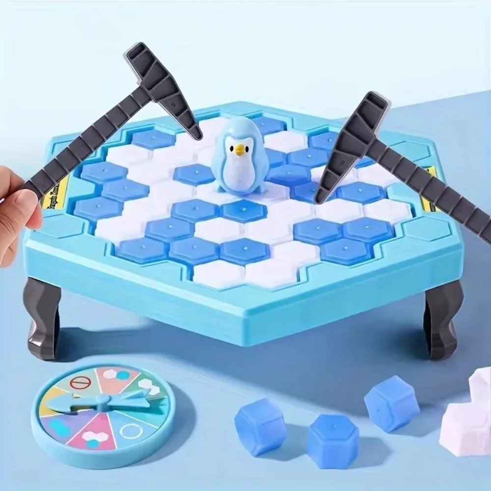 Board Game Jenga - ของเล่นเพนกวินทุบก้อนน้ำแข็ง, เกมทุบและถอดประกอบแผ่นน้ำแข็ง, เกมแปลกใหม่แบบอินเทอร์แอคทีฟ