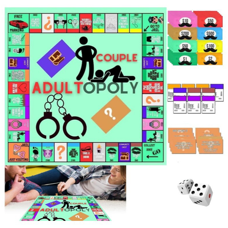 Board Game Monopoli - เกมกระดานหมากรุกโมโนโปลีสำหรับคู่รัก, เกมออกเดทคู่รักสำหรับผู้ใหญ่ในช่วงเทศกาลต่างๆ, ของขวัญเกมกระดานสำหรับผู้ใหญ่ปี 2025