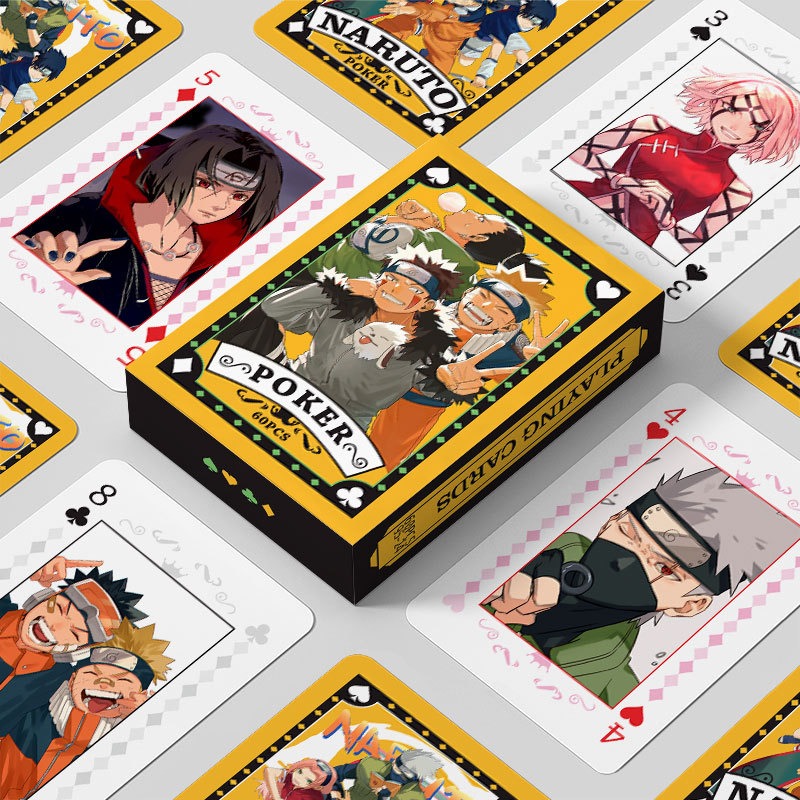 Board Game Quest - ไพ่การ์ตูนเคลือบกระดาษลายการ์ตูนนารูโตะ ไพ่เสริมความสนุกสนานสำหรับเกมกระดานแบบอินเทอร์แอคทีฟ