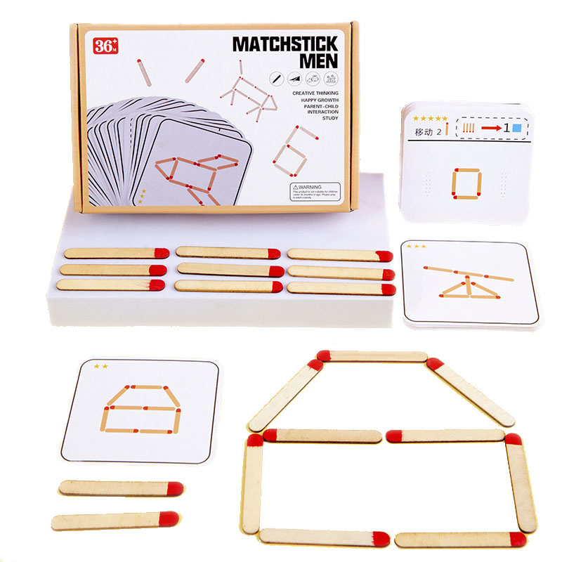 Board Game Diy - Montessori ตรงกันปริศนาเกมของเล่นไม้ DIY คณิตศาสตร์เรขาคณิต Board เกม