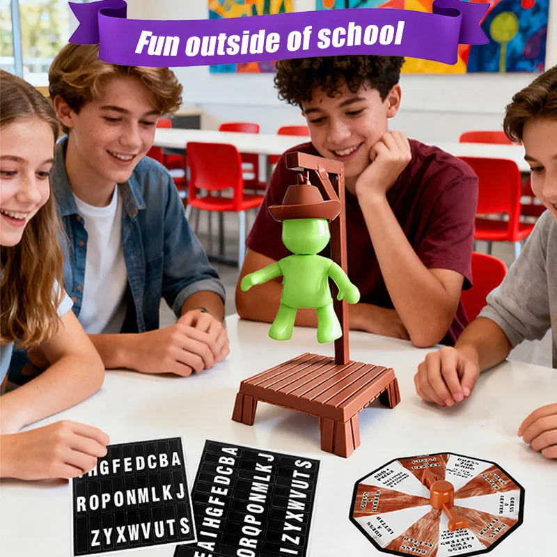 Board Game Jenga - เกมเดาตัวฆาตกรลึกลับแบบแม่เหล็กคาวบอยใหม่, เกมคำศัพท์บนโต๊ะแบบไม้แขวนคอยุบได้, เกมปาร์ตี้สำหรับครอบครัว, ของเล่นคริสต์มาส