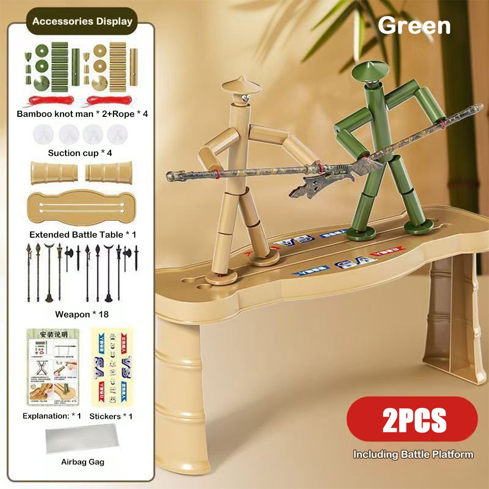Board Game Diy - ของเล่นต่อสู้แบทเทิลบามบูแมนสำหรับสองคน เกมพ่อแม่ลูก ของเล่นคลายเครียด DIY ของเล่นทำมือ วัสดุทำมือ