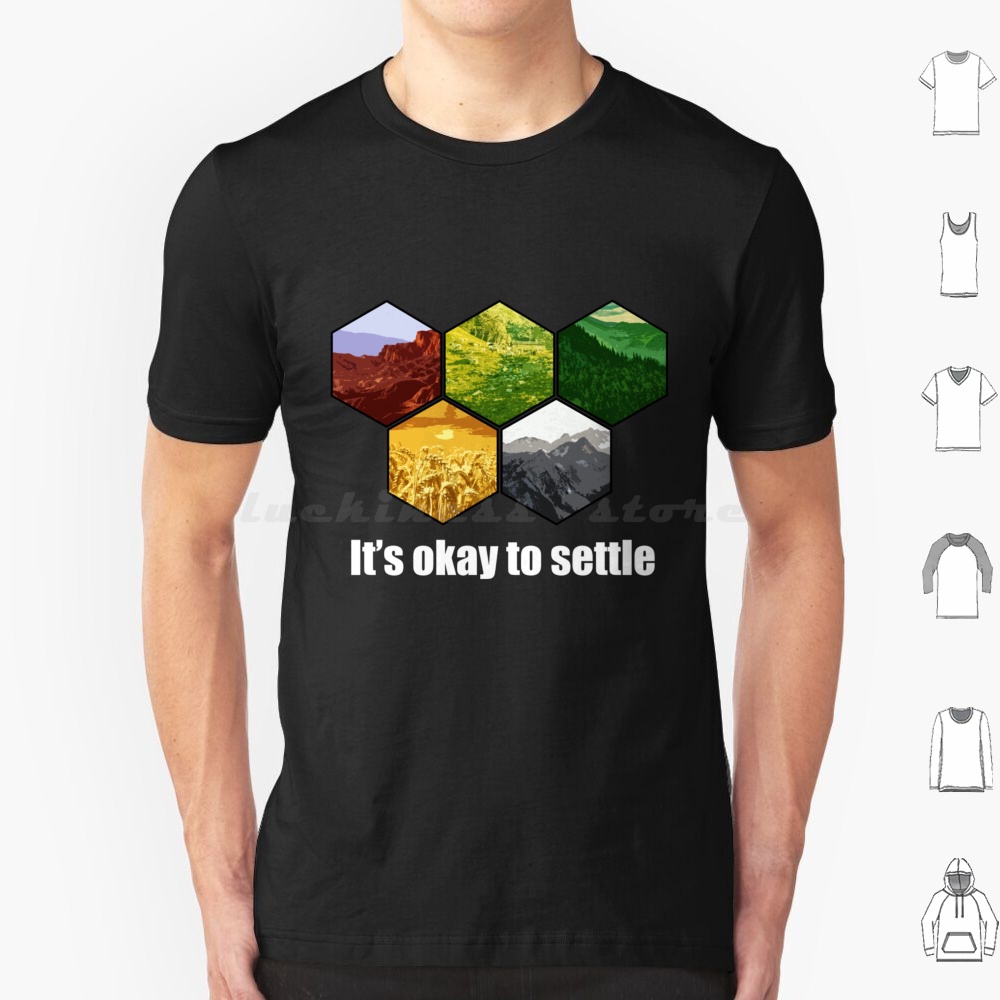 Board Game Catan - เสื้อยืดผ้าฝ้ายสำหรับผู้ชายและผู้หญิง สามารถพิมพ์ลายเองได้ ลายเกม Catan Settlers Of