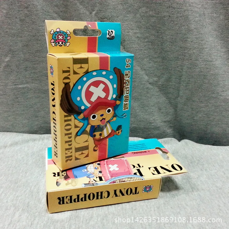 Board Game Movie - หนึ่งชิ้นโทนี่ชอปเปอร์54ชิ้นการ์ดอะนิเมะชิ้นการ์ตูนคอสเพลย์บอร์ดเกมการ์ดต้องการ Luffy ปกแข็งโป๊กเกอร์ของขวัญของเล่น