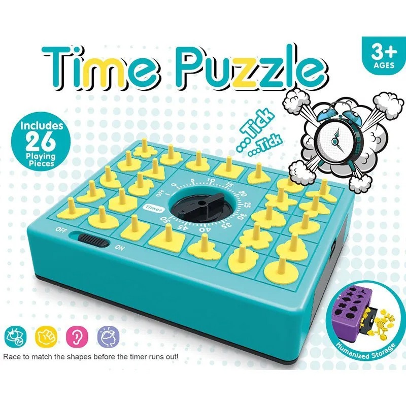 Board Game Land - ของเล่นโต๊ะปริศนาจับคู่สำหรับเด็ก ชุดของเล่นถาดป๊อปอัพพร้อมตัวจับเวลา เกมเสริมพัฒนาการสำหรับเด็ก เกมปาร์ตี้สำหรับครอบครัว
