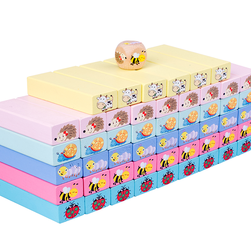 หมายเลขสัตว์บล็อกไม้เกม Domino - Board Game Jenga บทวิจารณ์และราคา