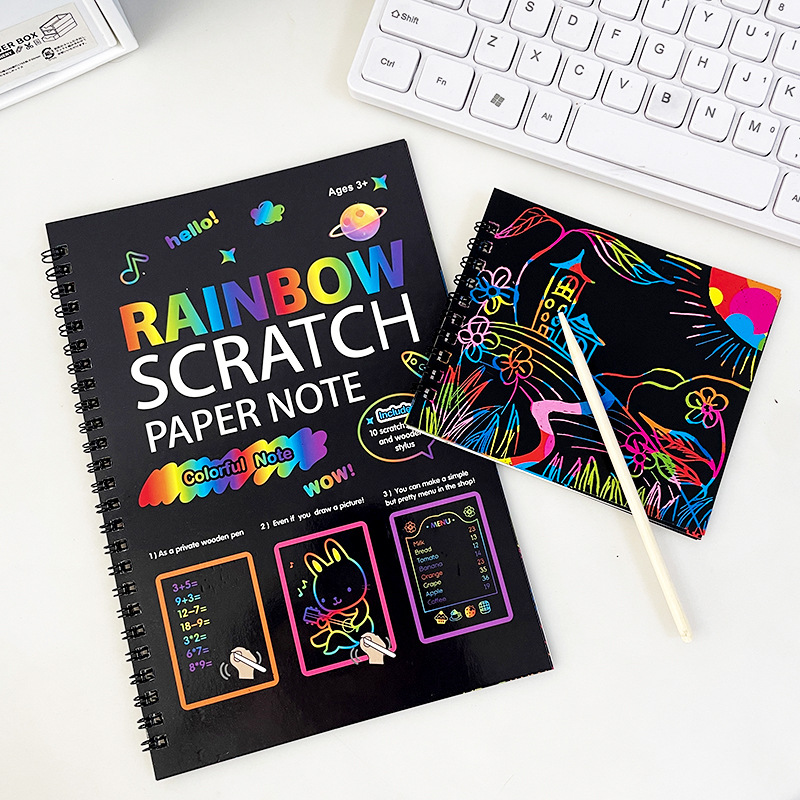 Rainbow Scratch กระดาษหมายเหตุ - Board Game Book บทวิจารณ์และราคา