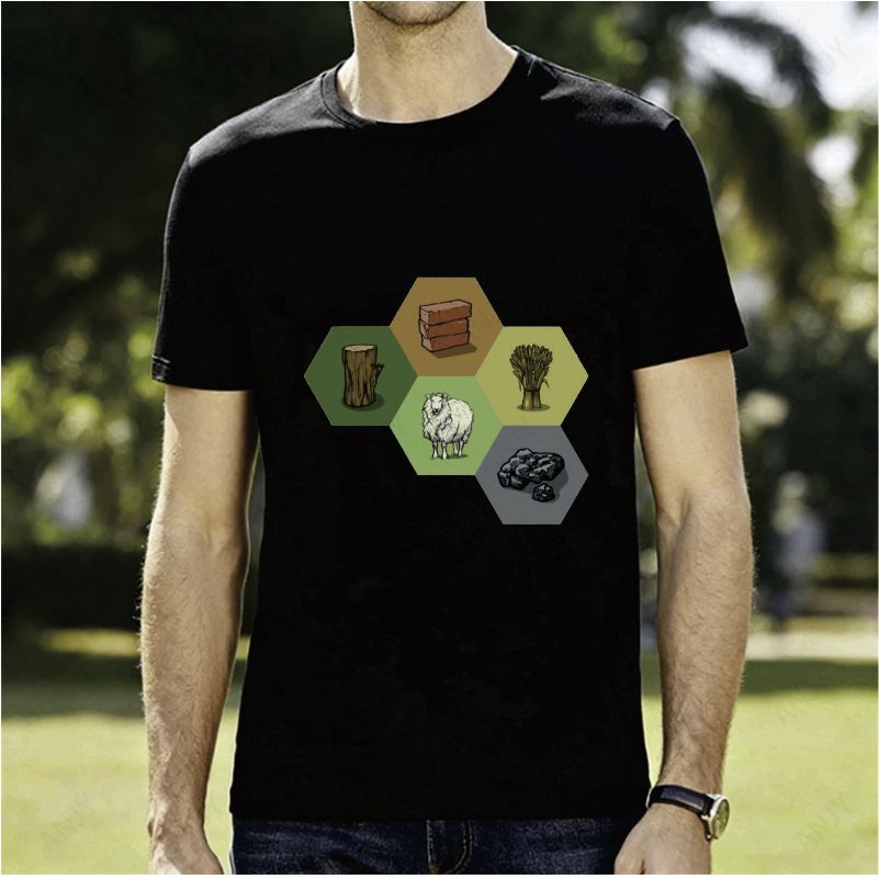 เสื้อยืดธีมไม้/อิฐ/แร่จากเกาะค - Board Game Catan บทวิจารณ์และราคา