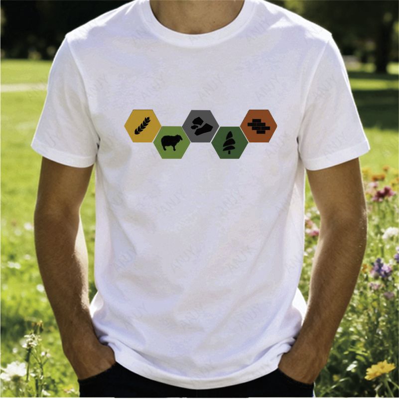 เสื้อยืดธีมไม้/อิฐ/แร่จากเกาะค - Board Game Catan บทวิจารณ์และราคา