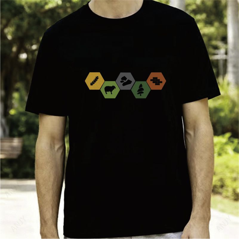 เสื้อยืดธีมไม้/อิฐ/แร่จากเกาะค - Board Game Catan บทวิจารณ์และราคา