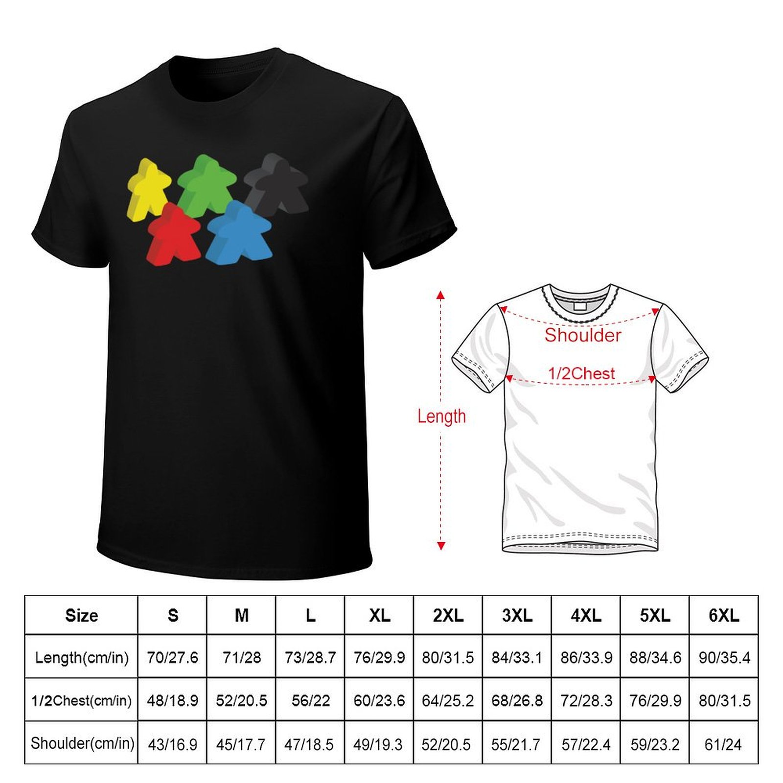 ชุดเสื้อยืดลายตัวการ์ตูน Meepl - Meeple Token Set บทวิจารณ์และราคา